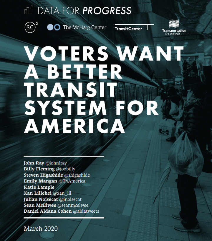 Title Page of Voters Want a Better Transit System for America report