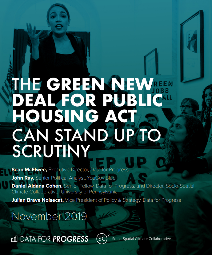 Title page of The Green New Deal for Public Housing Act Can Stand Up to Scrutiny polling memo.