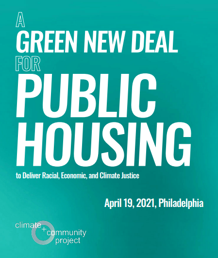 Title page of A Green New Deal for Public Housing Report